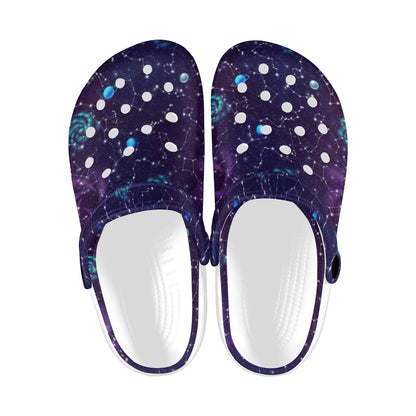 Zodiac Galaxy Design Print Unisex Clogs Shoes