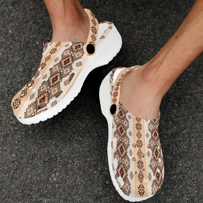 Native Classic Pattern Print Unisex Clogs Shoes