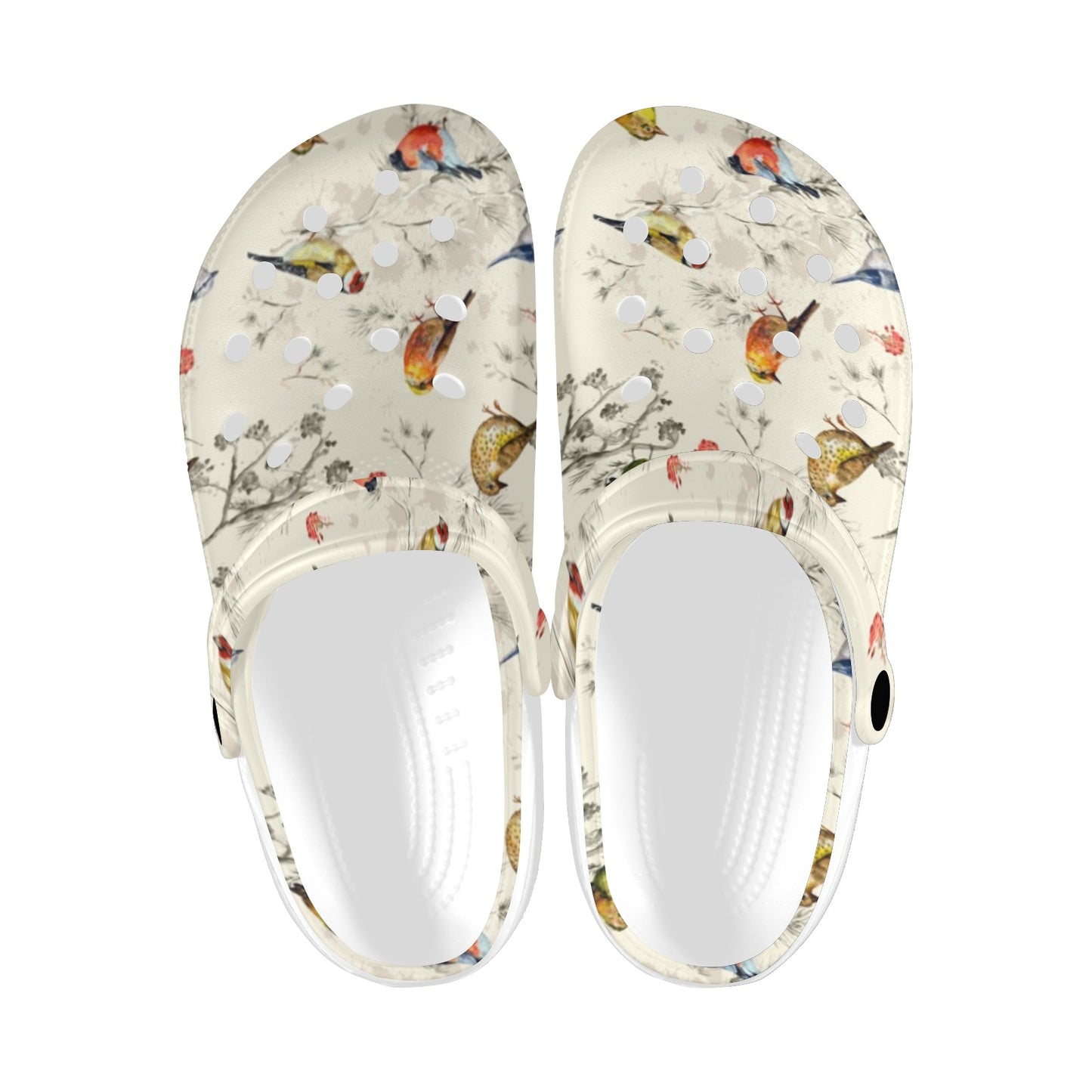 Bird Watercolor Design Pattern Unisex Clogs Shoes