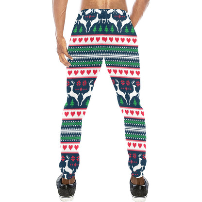 Reindeer Pattern Print Design 03 Men's Sweatpants