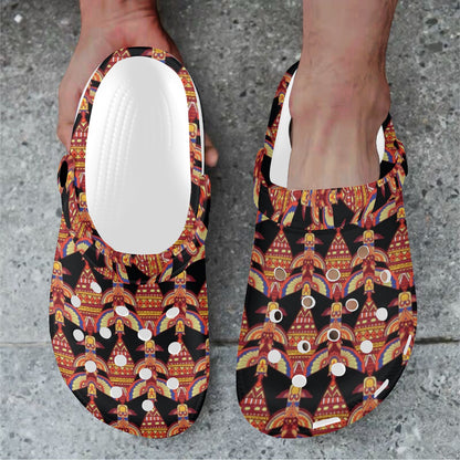Totem Pole Print Unisex Clogs Shoes