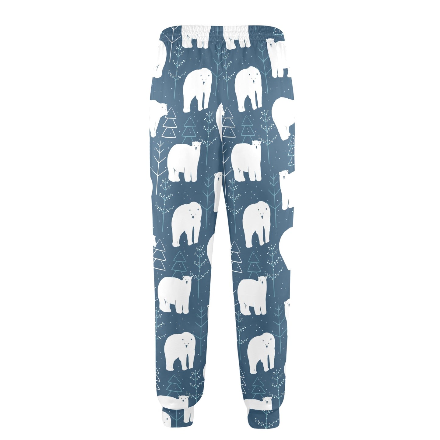 Polar Bear Pattern Print Design A01 Men's Casual Track Pants