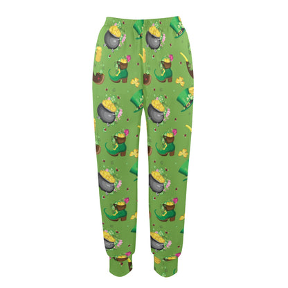 Shamrock Saint Patrick's Day Print Design LKS306 Women's Casual Track Pants