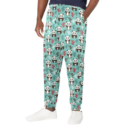 Panda Bear Cute Themed Print Men's Casual Track Pants