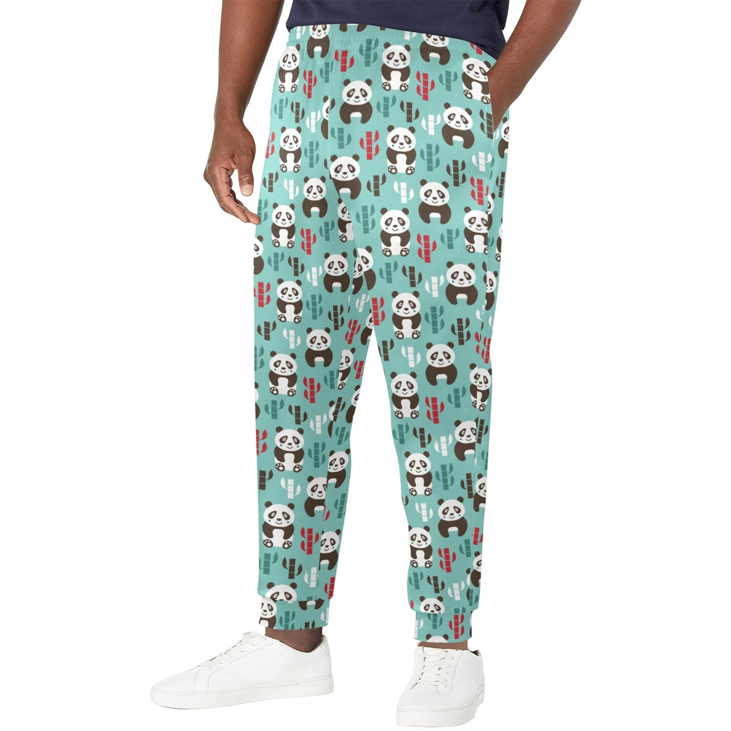 Panda Bear Cute Themed Print Men's Casual Track Pants