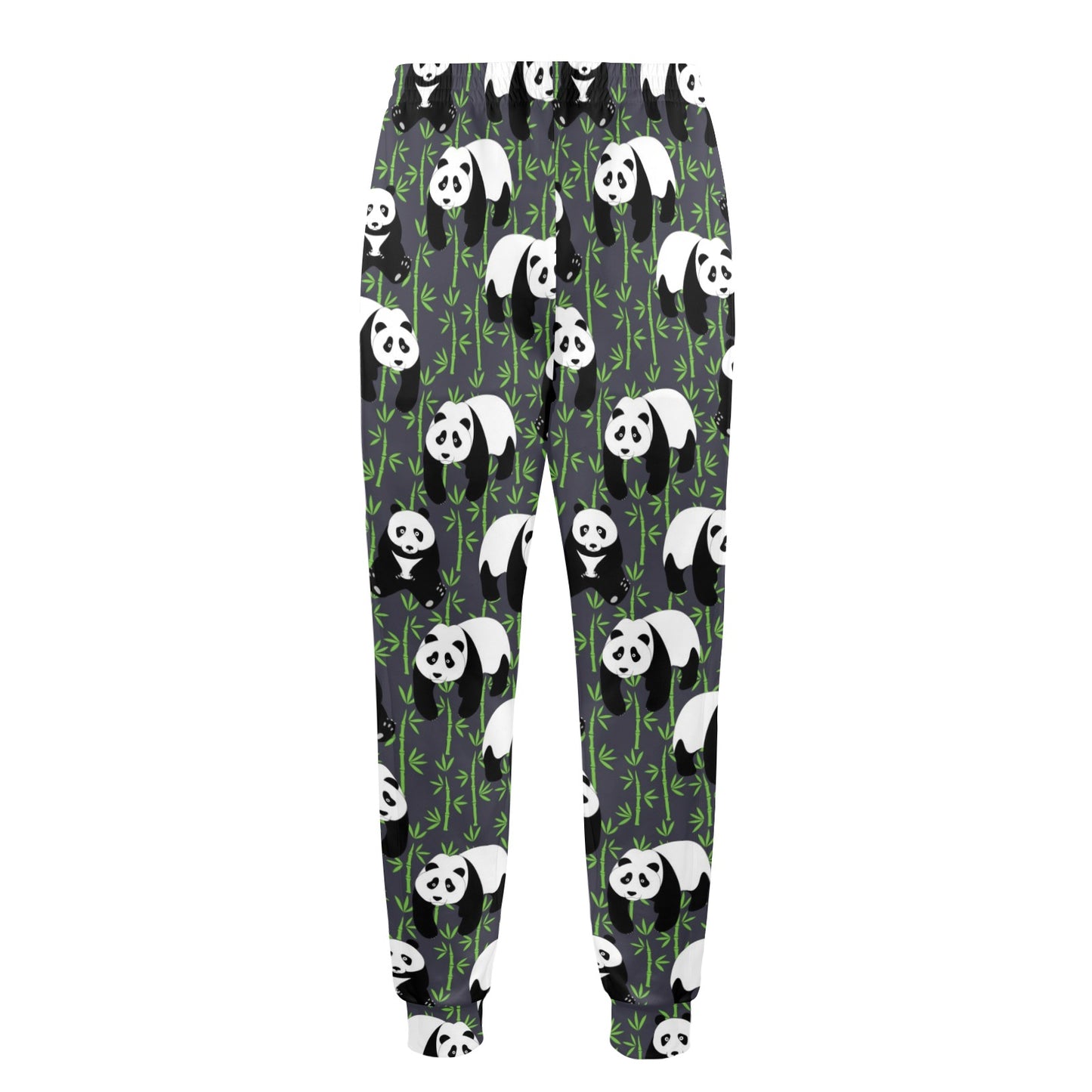 Panda Bear Bamboo Themed Print Men's Casual Track Pants