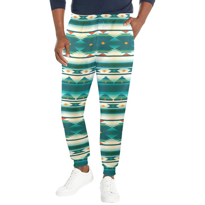 Blue Tribal Aztec Men's Casual Track Pants