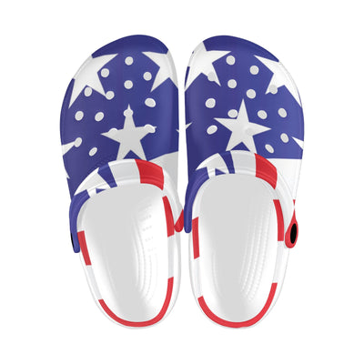 American flag Print Unisex Clogs Shoes