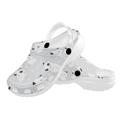 Bull Terrier hand draw Print Pattern Unisex Clogs Shoes