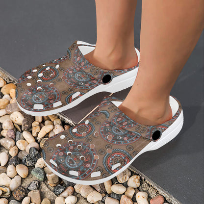 Calendar Aztec Design Print Pattern Unisex Clogs Shoes