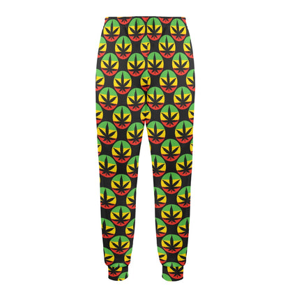 Rasta Reggae Color Design Men's Casual Track Pants