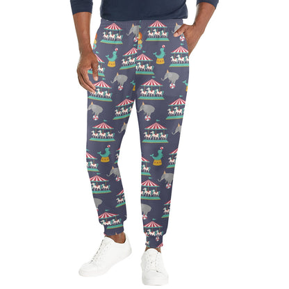 Circus elephant lion Design Print Pattern JJ036 Men's Casual Track Pants