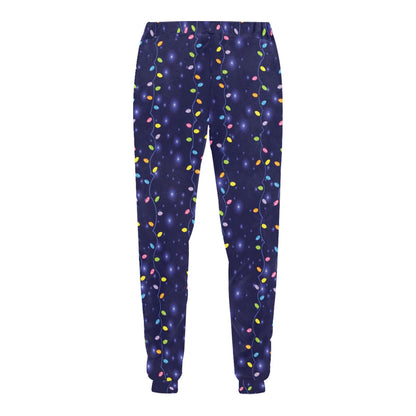 Christmas Light Pattern Print Design 03 Men's Sweatpants