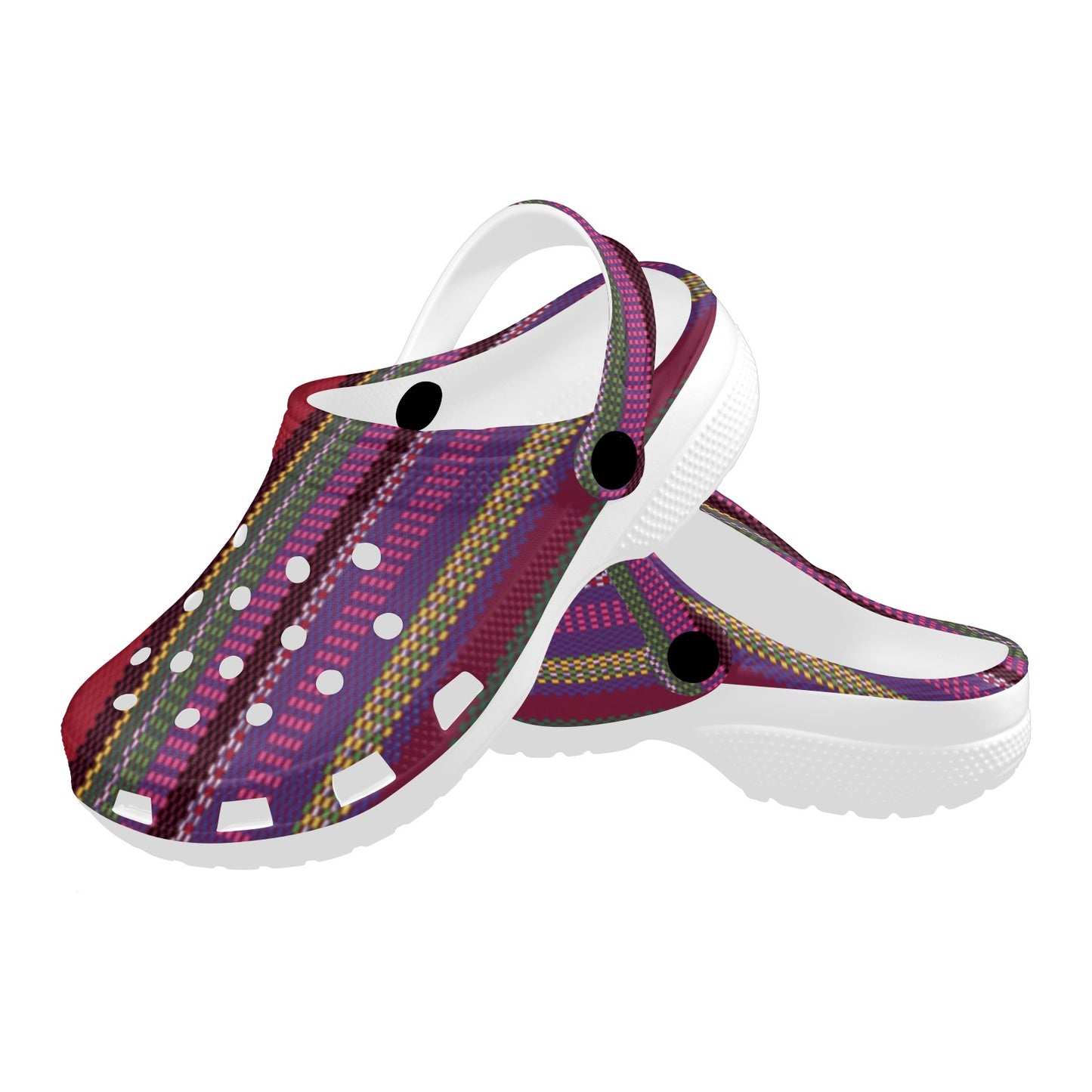 Serape Stripe Print Unisex Clogs Shoes