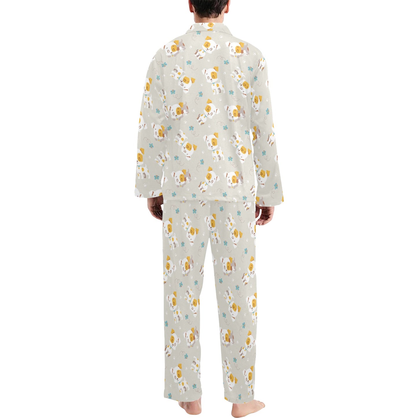Russell Terriers Print Design LKS306 Men's Long Pajama Set