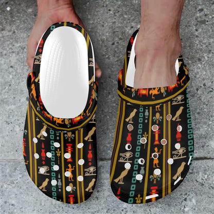 Eye of Horus Egypt Style Pattern Unisex Clogs Shoes
