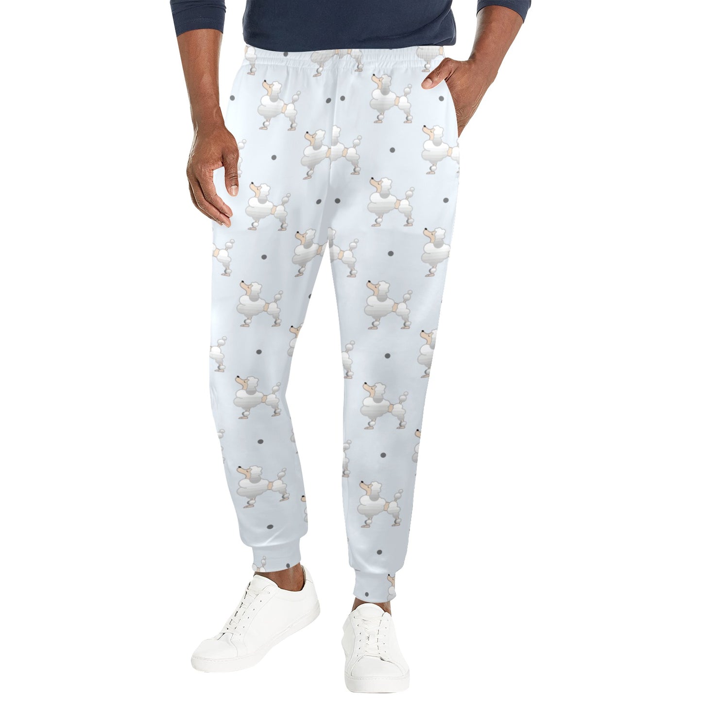 Poodle Pattern Print Design A05 Men's Casual Track Pants