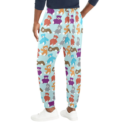 Bear Cute Pattern Print Design 03 Men's Casual Track Pants