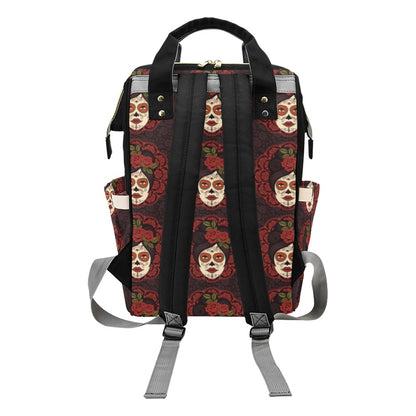 Day of the Dead Mexican Girl Diaper Bag Backpack