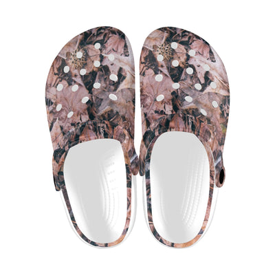 Camouflage Realistic Tree Leaf Print Unisex Clogs Shoes