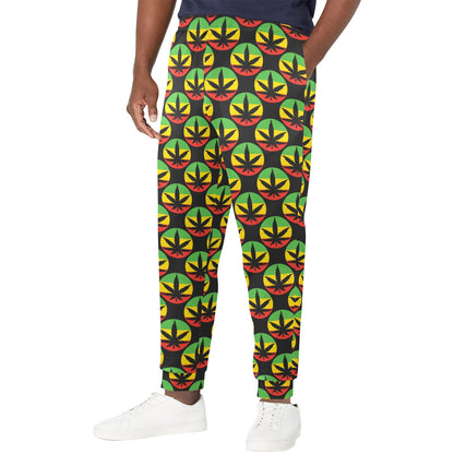 Rasta Reggae Color Design Men's Casual Track Pants