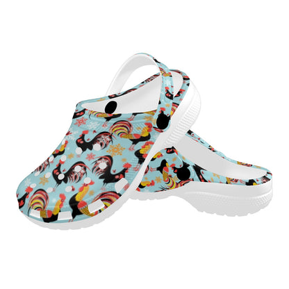 Rooster Themed Design Unisex Clogs Shoes