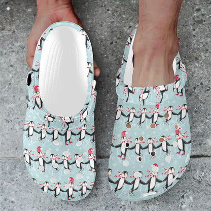 Penguin Sking Design Unisex Clogs Shoes