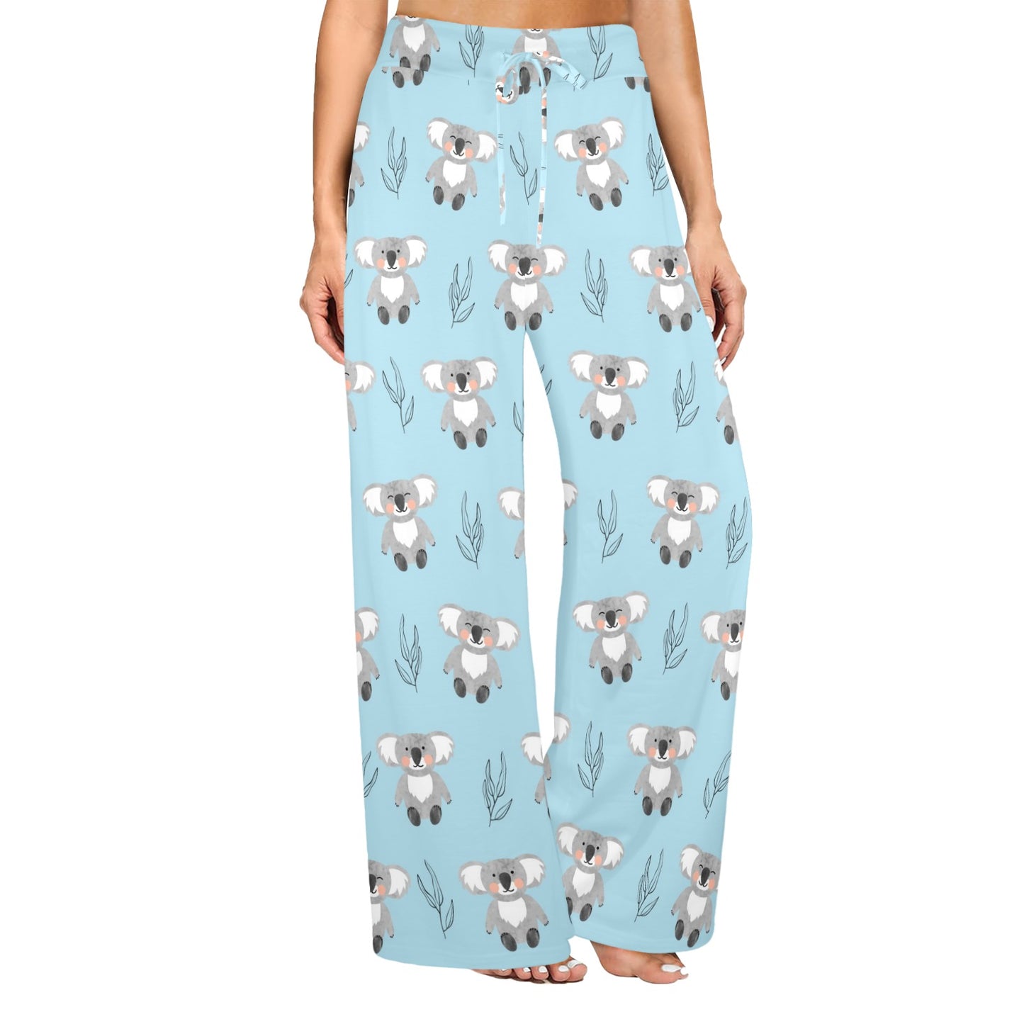 Koala Pattern Print Design 01 Women's Wide Leg Lounge Pants