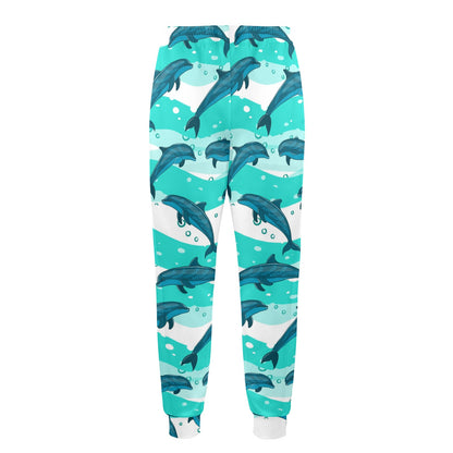 Dolphin Design Print Pattern Men's Casual Track Pants