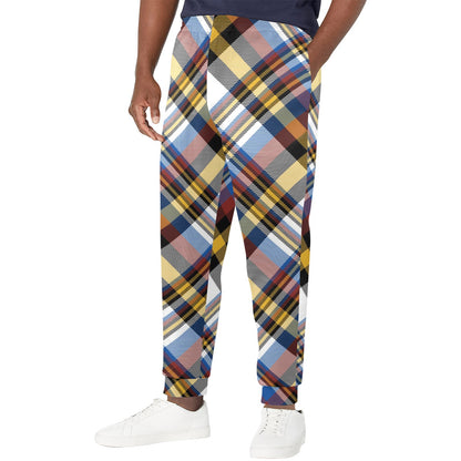 Madras Pattern Print Design 01 Men's Casual Track Pants