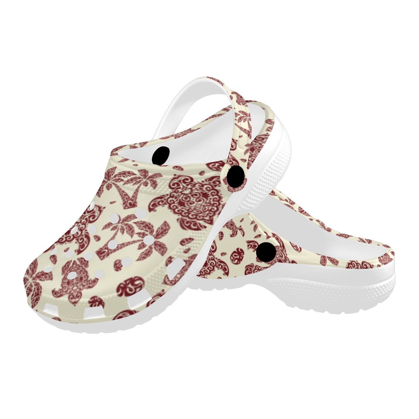 Polynesian Tattoo Turtle Themed Unisex Clogs Shoes