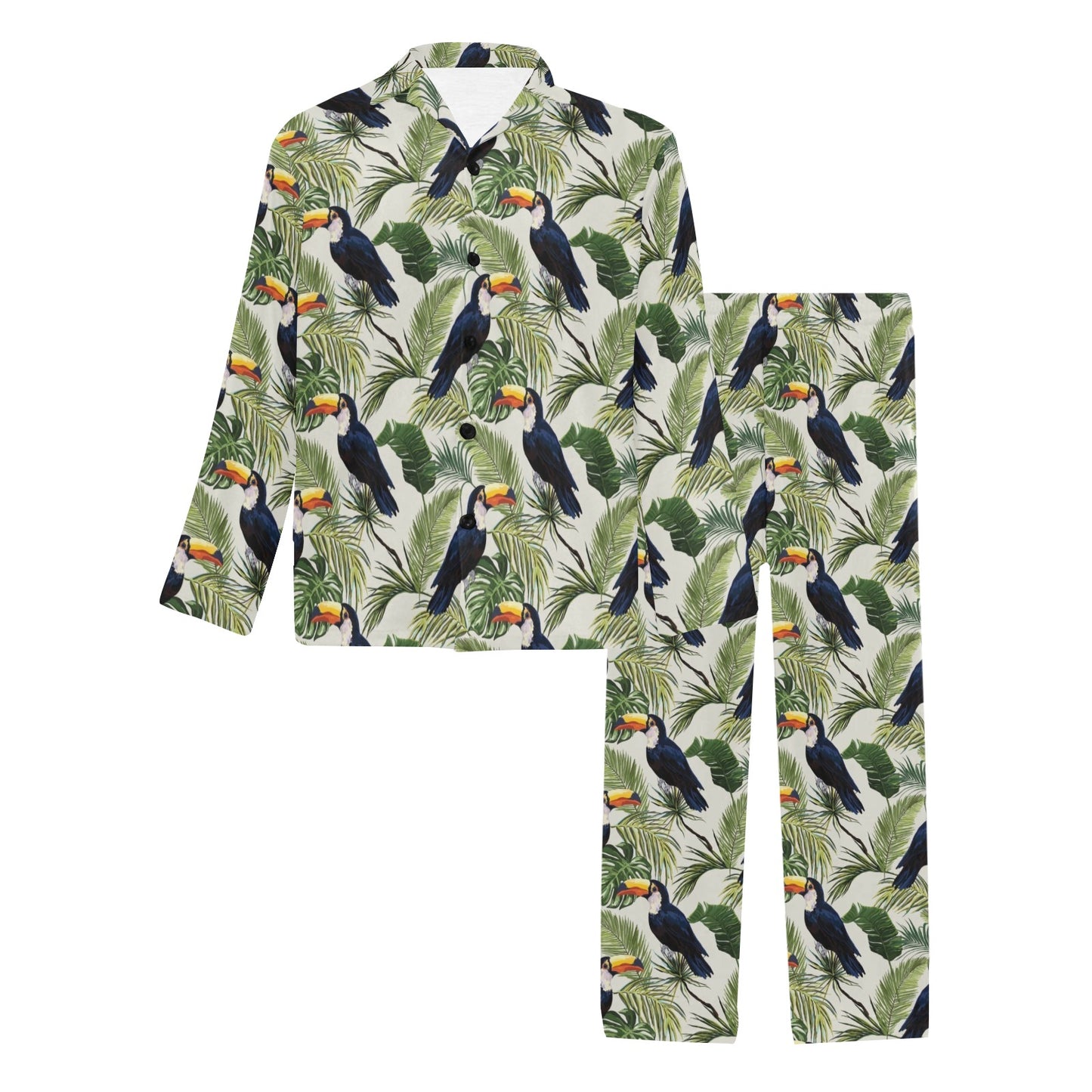 Toucan Print Design LKS308 Men's Long Pajama Set