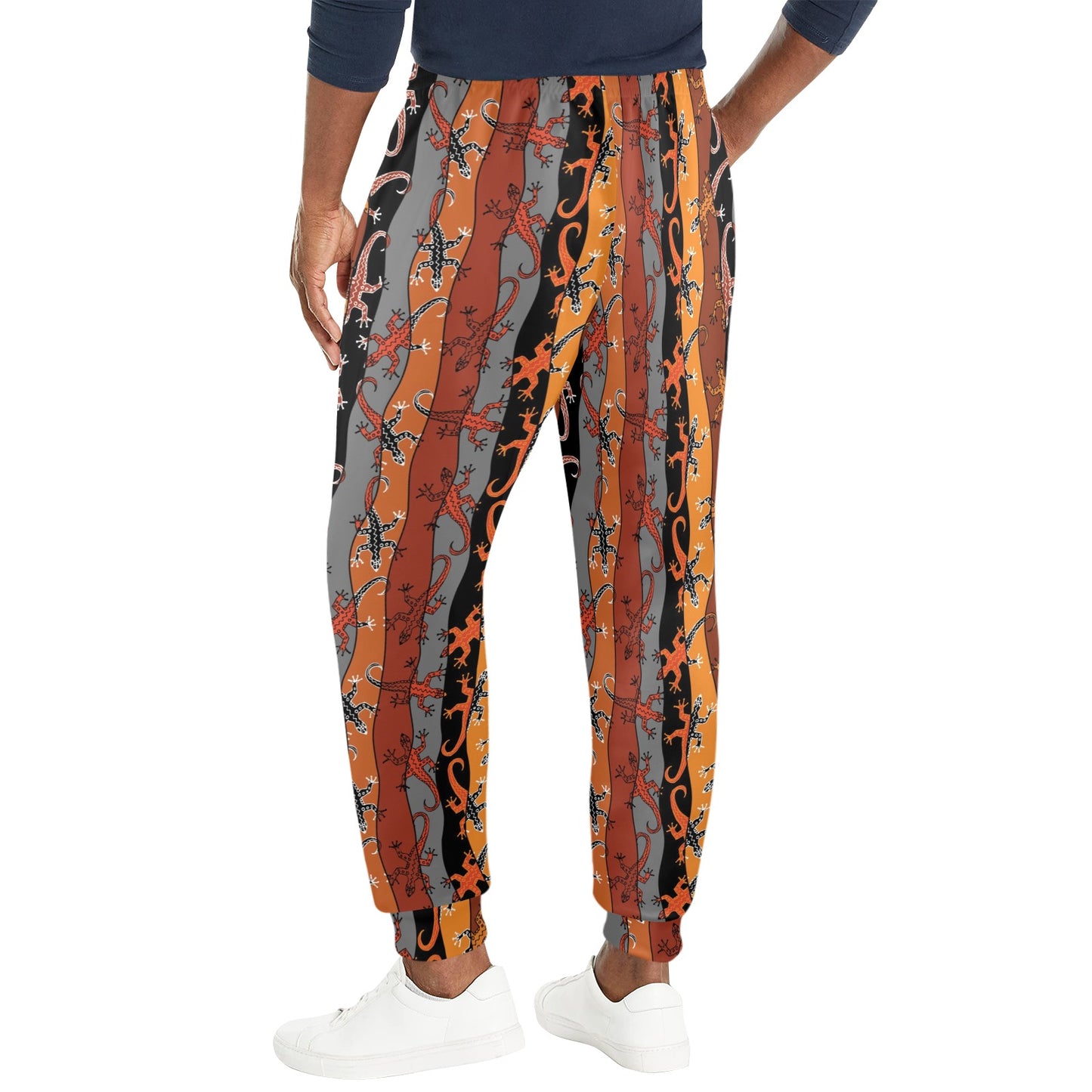 lizard Print Design LKS403 Men's Casual Track Pants