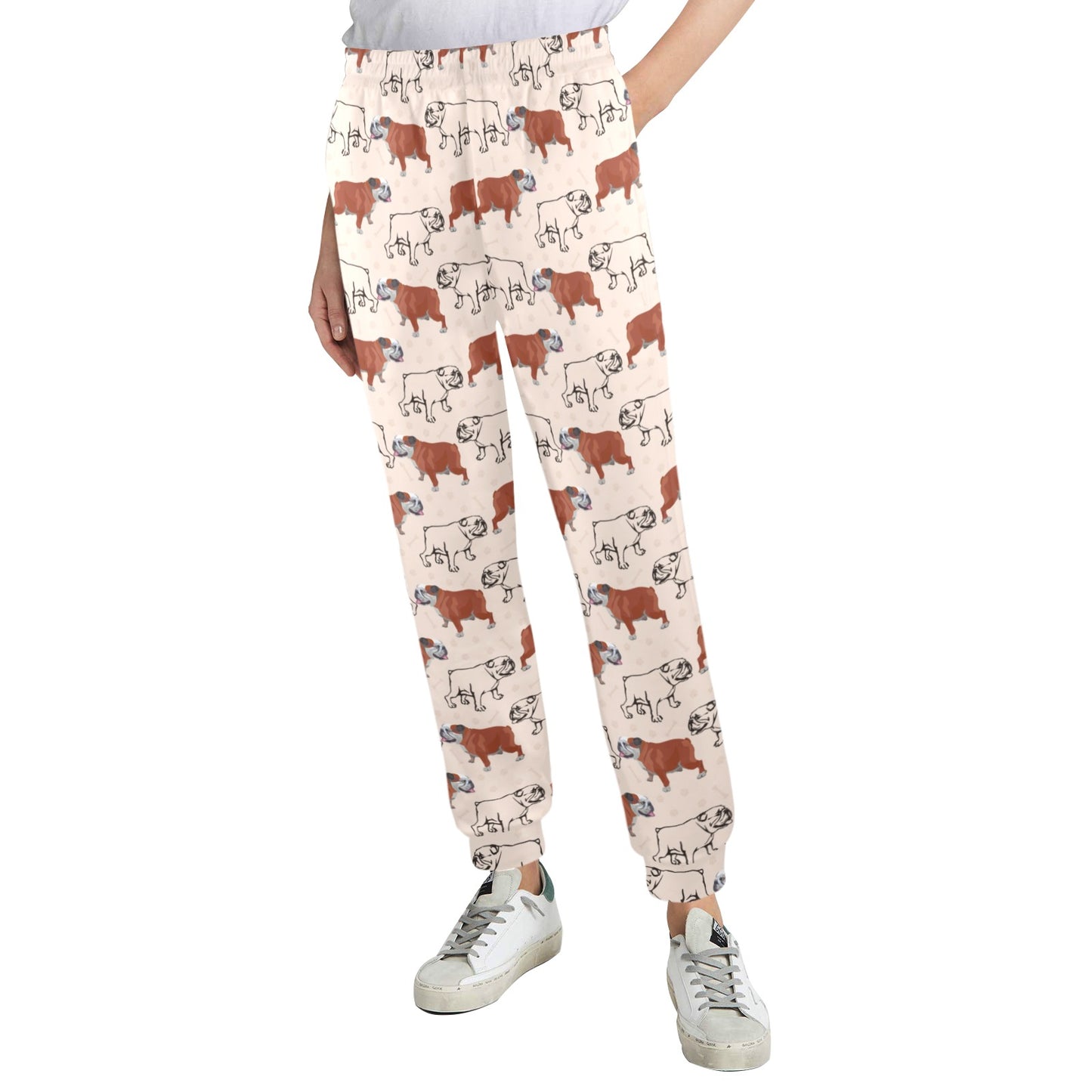 Bulldogs Pattern Print Design 04 Women's Casual Track Pants