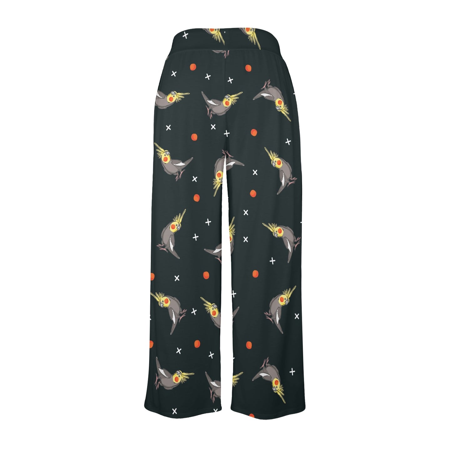 Cockatiel Pattern Print Design 02 Women's Wide Leg Lounge Pants