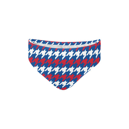 Patriotic Houndstooth Pattern Print Design A02 Men's Swimming Briefs