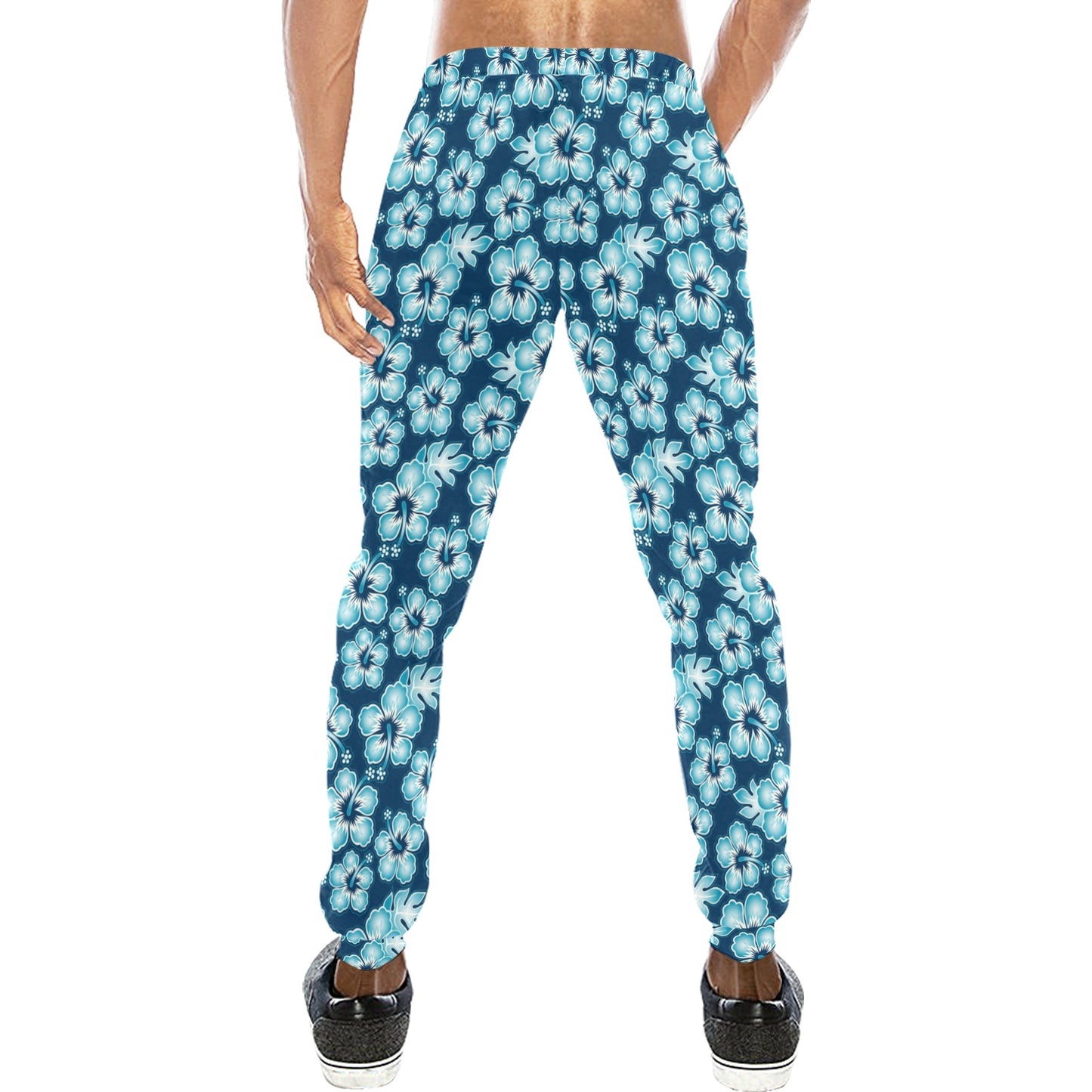 Hibiscus Flower Hawaiian Themed Men's Sweatpants