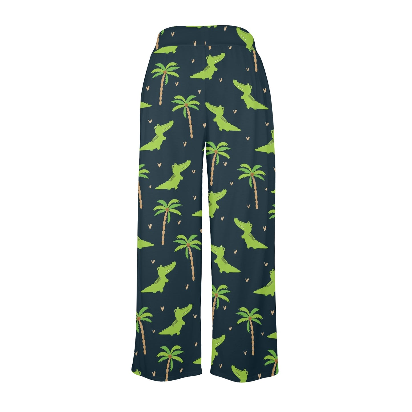 Alligator Pattern Print Design 02 Women's Wide Leg Lounge Pants