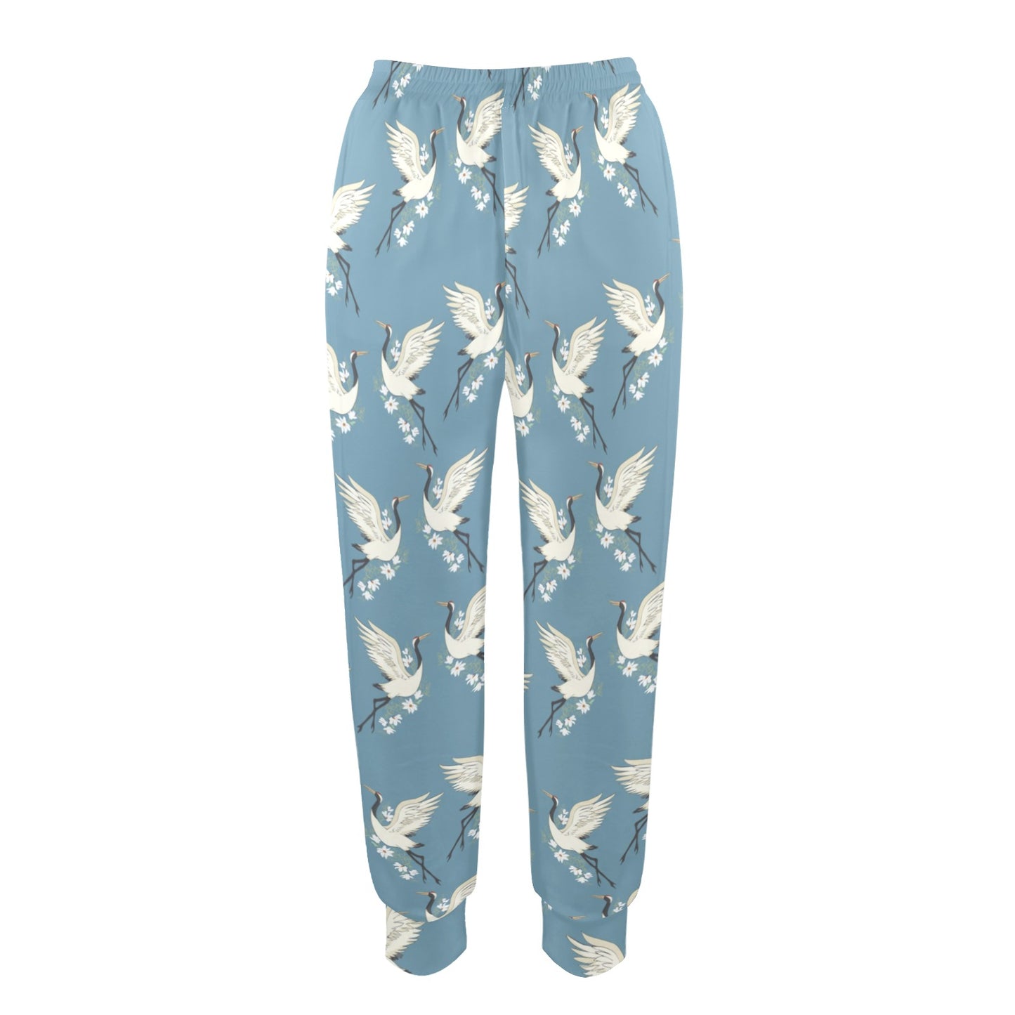Crane Pattern Print Design 05 Women's Casual Track Pants