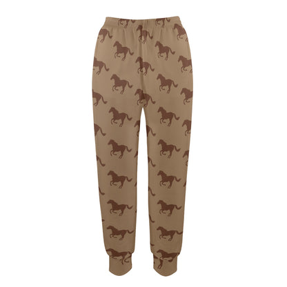 Horse Brown Print Design LKS307 Women's Casual Track Pants