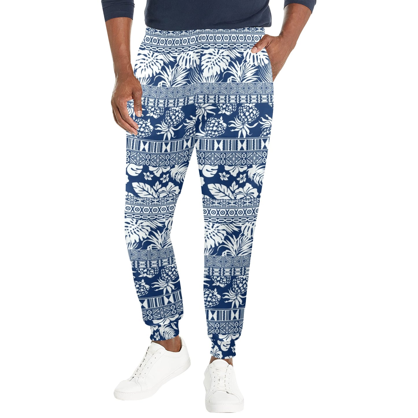 Hawaiian Themed Pattern Print Design H020 Men's Casual Track Pants