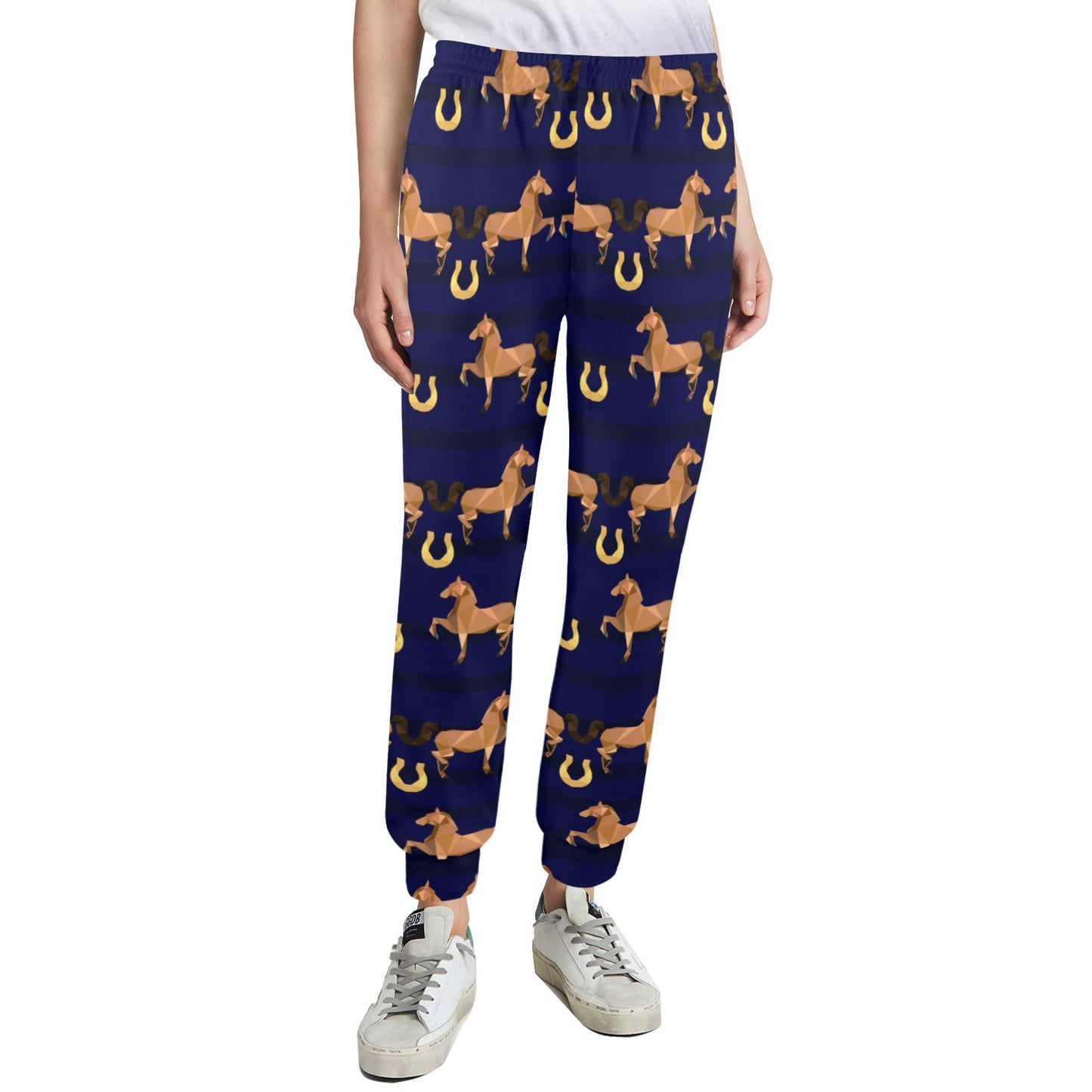Horse Luxury Themed Pattern Print Women's Casual Track Pants