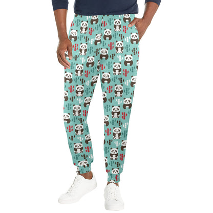 Panda Bear Cute Themed Print Men's Casual Track Pants