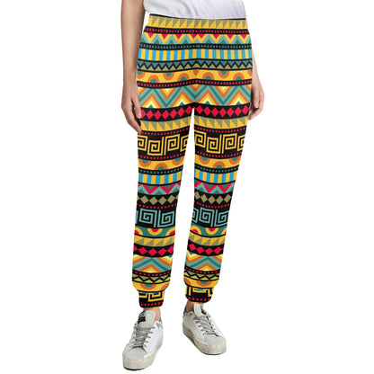 African Pattern Print Design 03 Women's Casual Track Pants