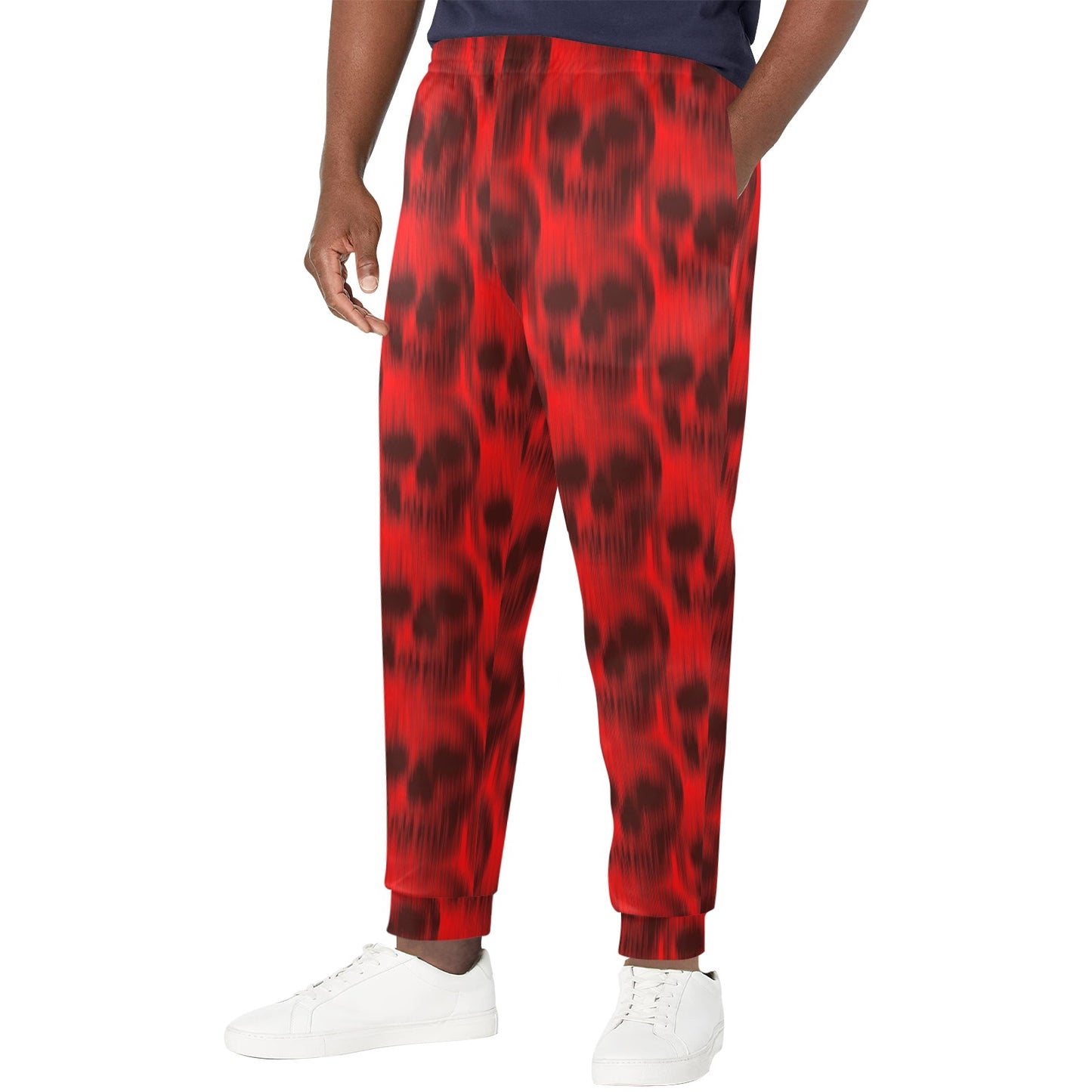 flaming skulls Design Print Pattern JJ0180 Men's Casual Track Pants