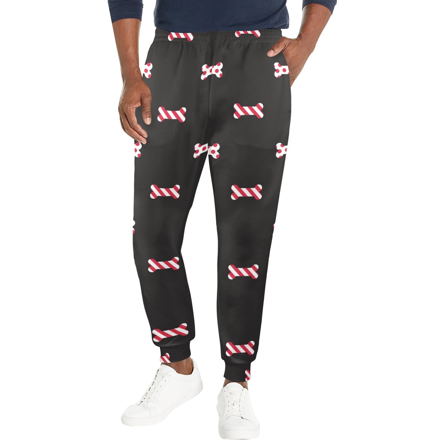 Dog Bone Pattern Print Design 04 Men's Casual Track Pants