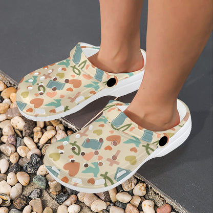 Christian Symbol Pattern Unisex Clogs Shoes