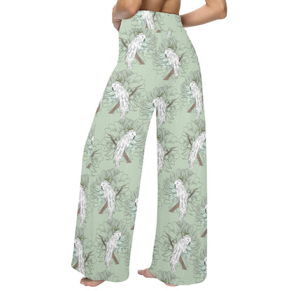 Cockatiel Pattern Print Design 01 Women's Wide Leg Lounge Pants