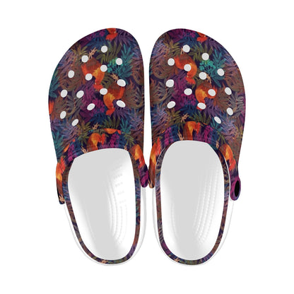 Rooster Print Style Unisex Clogs Shoes