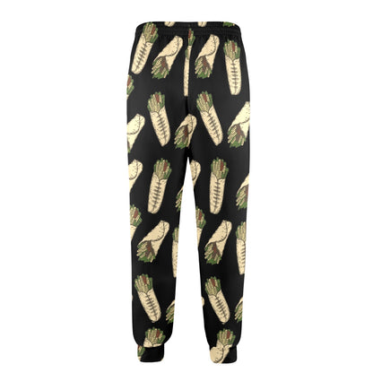 burrito Design Print Pattern JJ022 Men's Casual Track Pants